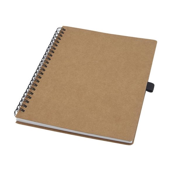 Cobble A5 wire-o recycled cardboard notebook with stone paper