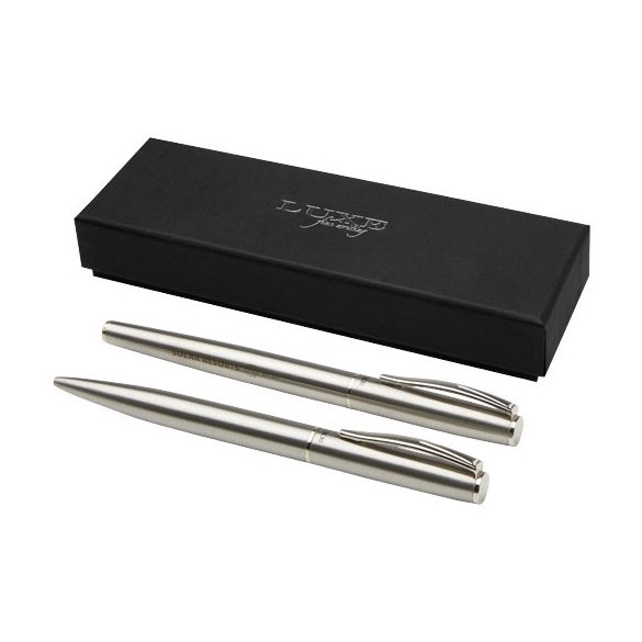 Didimis recycled stainless steel ballpoint and rollerball pen set