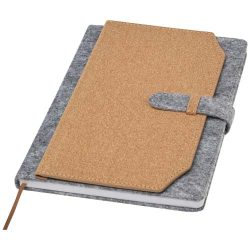 Viviana A5 recycled felt and cork notebook