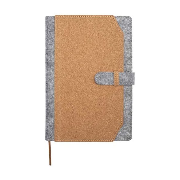 Viviana A5 recycled felt and cork notebook