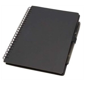 Slate reusable hard cover notebook and pen set (black ink)