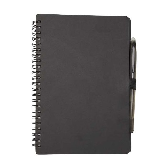 Slate reusable hard cover notebook and pen set (black ink)