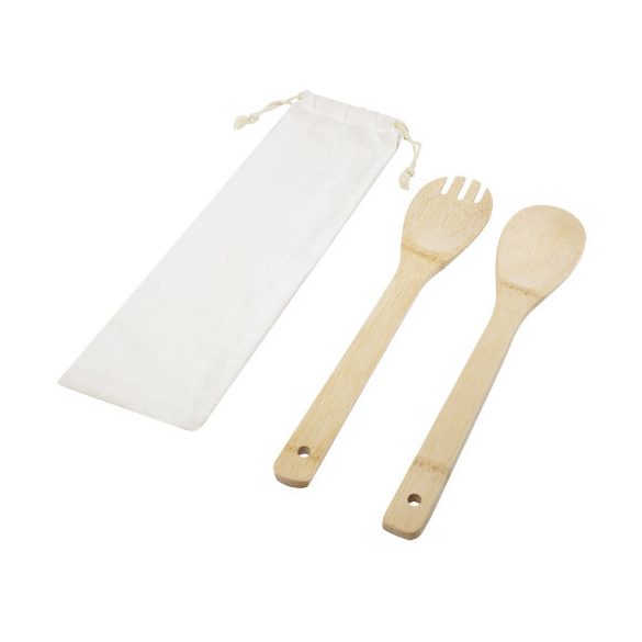 Endiv bamboo salad spoon and fork