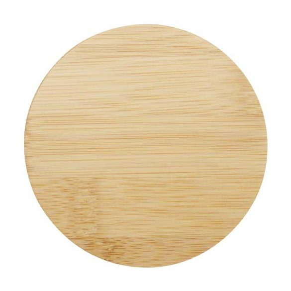 Leona 350 ml glass cup with bamboo lid