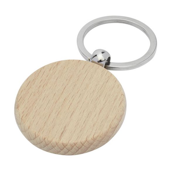 Giovanni beech wood round keychain