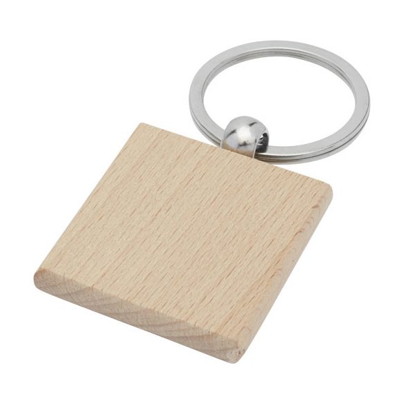 Gioia beech wood squared keychain