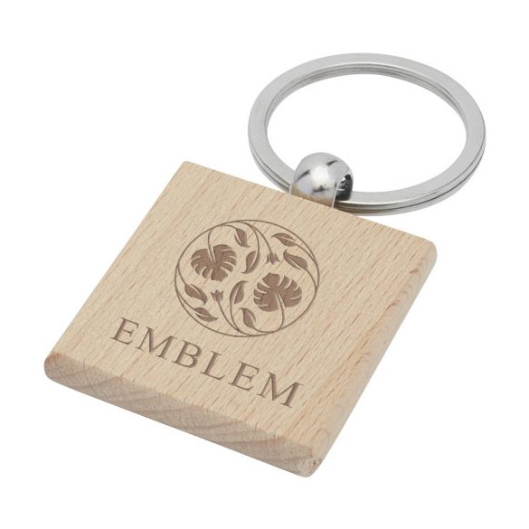 Gioia beech wood squared keychain