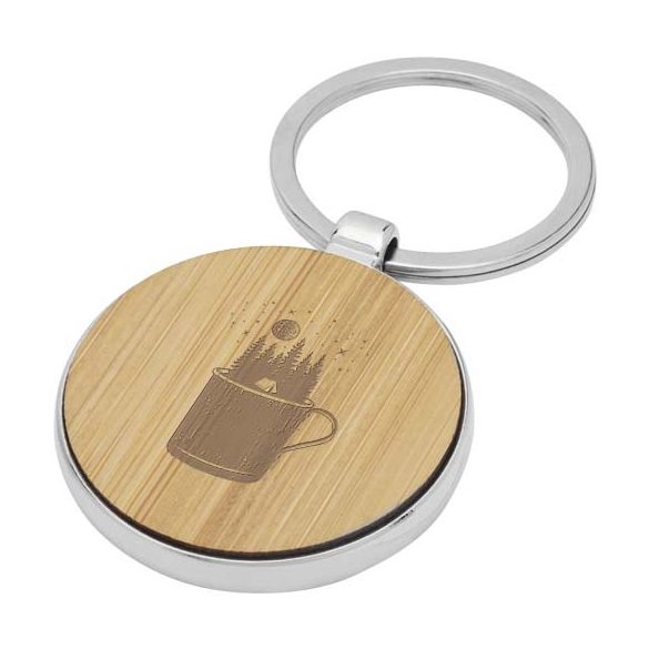 Nino bamboo round keychain