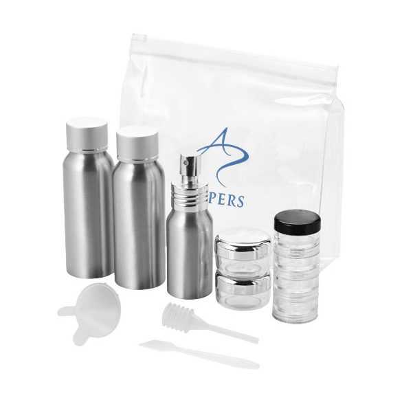 Frankfurt airline approved alu travel bottle set