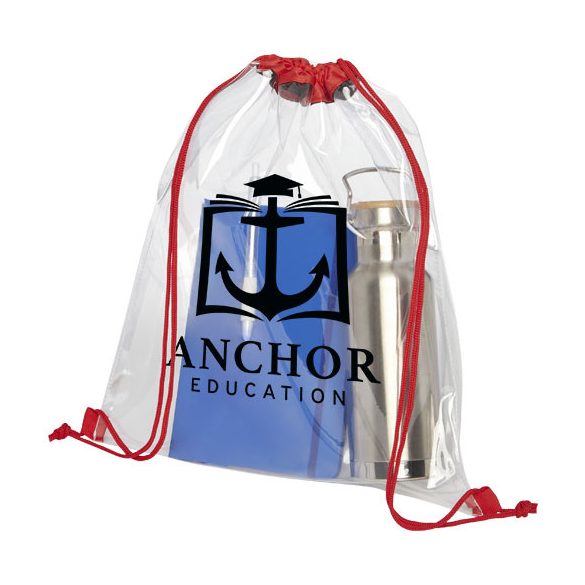 Lancaster transparent drawstring backpack