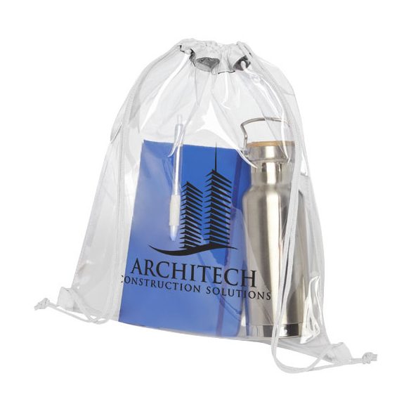 Lancaster transparent drawstring backpack