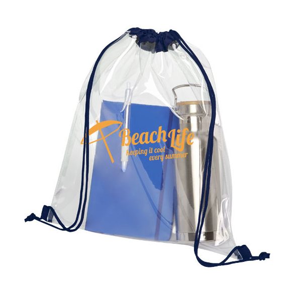 Lancaster transparent drawstring backpack