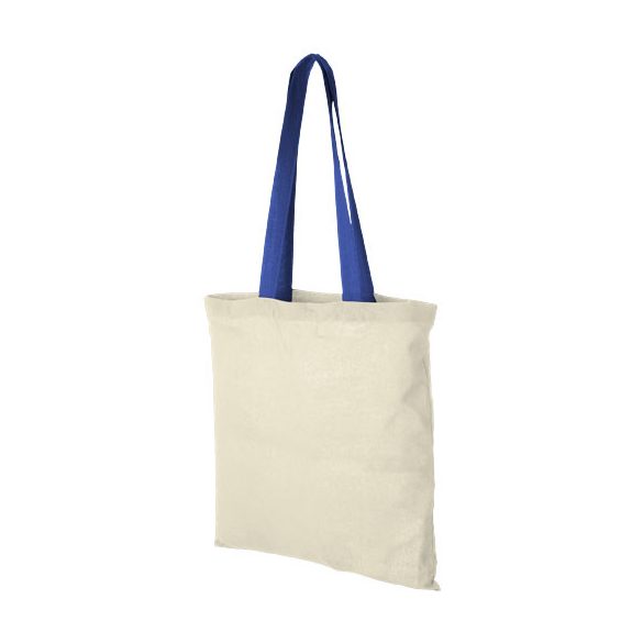 Nevada 100 g/m² cotton tote bag coloured handles 7L