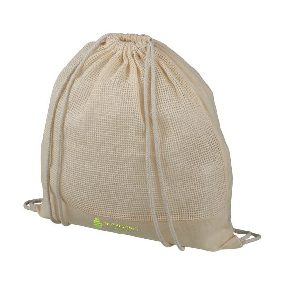 Maine mesh cotton drawstring backpack