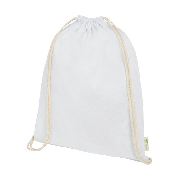 Orissa 100 g/m² organic cotton drawstring bag 5L