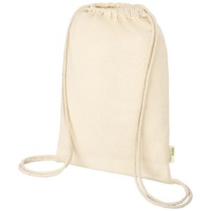 Orissa 100 g/m² organic cotton drawstring bag 5L