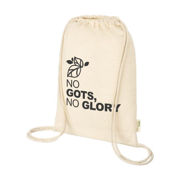 Orissa 100 g/m² organic cotton drawstring bag 5L