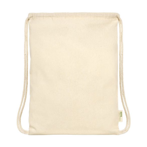 Orissa 100 g/m² organic cotton drawstring bag 5L