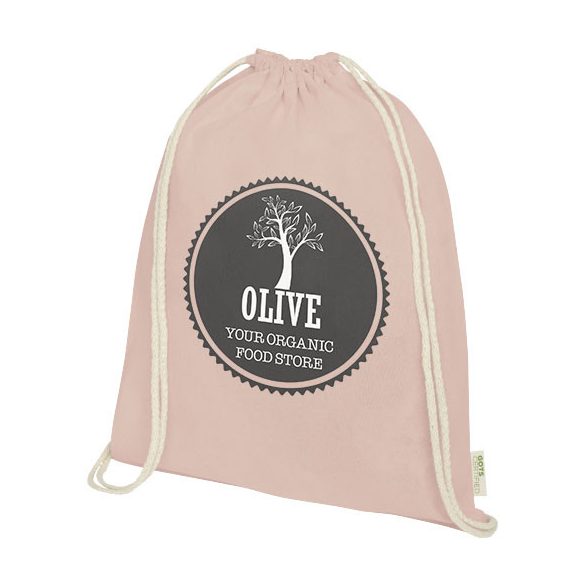 Orissa 100 g/m² organic cotton drawstring bag 5L