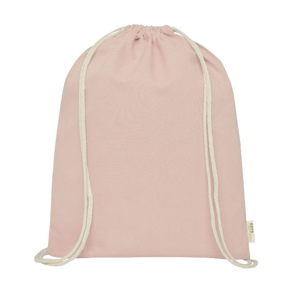 Orissa 100 g/m² organic cotton drawstring bag 5L