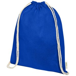 Orissa 100 g/m² organic cotton drawstring bag 5L