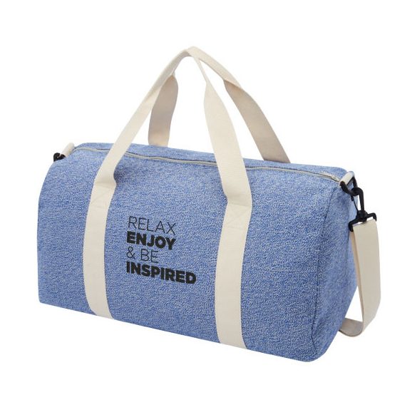 Pheebs 210 g/m² recycled cotton and polyester duffel bag