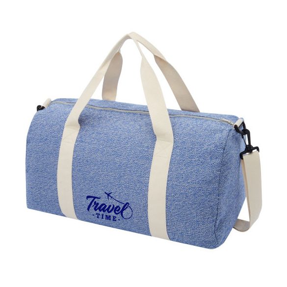 Pheebs 210 g/m² recycled cotton and polyester duffel bag