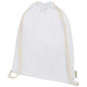 Orissa 140 g/m² organic cotton drawstring bag 5L