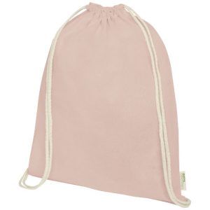 Orissa 140 g/m² organic cotton drawstring bag 5L