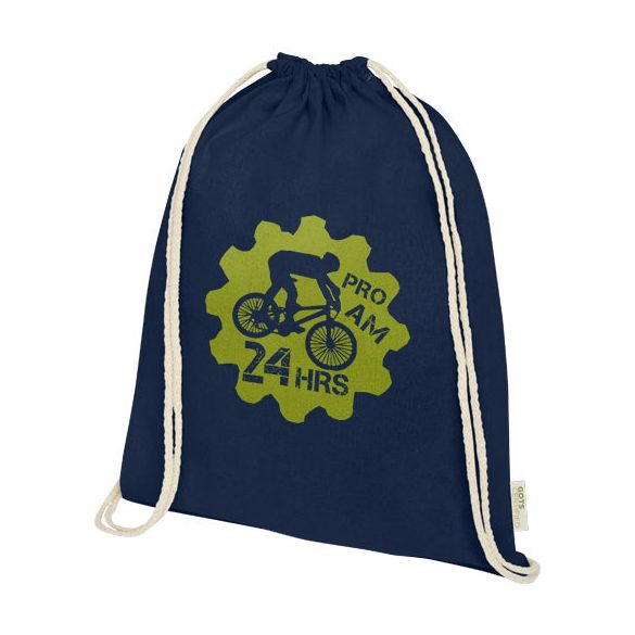 Orissa 140 g/m² organic cotton drawstring bag 5L