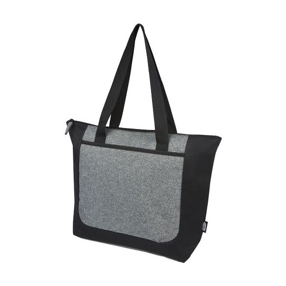 Reclaim GRS recycled two-tone zippered tote bag 15L