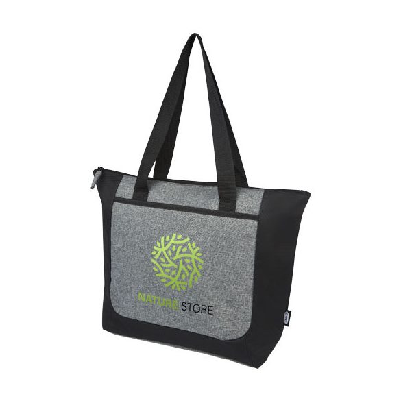 Reclaim GRS recycled two-tone zippered tote bag 15L
