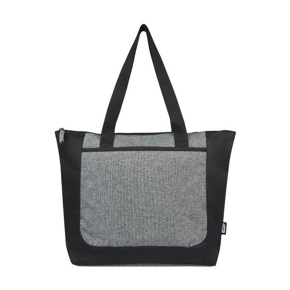 Reclaim GRS recycled two-tone zippered tote bag 15L