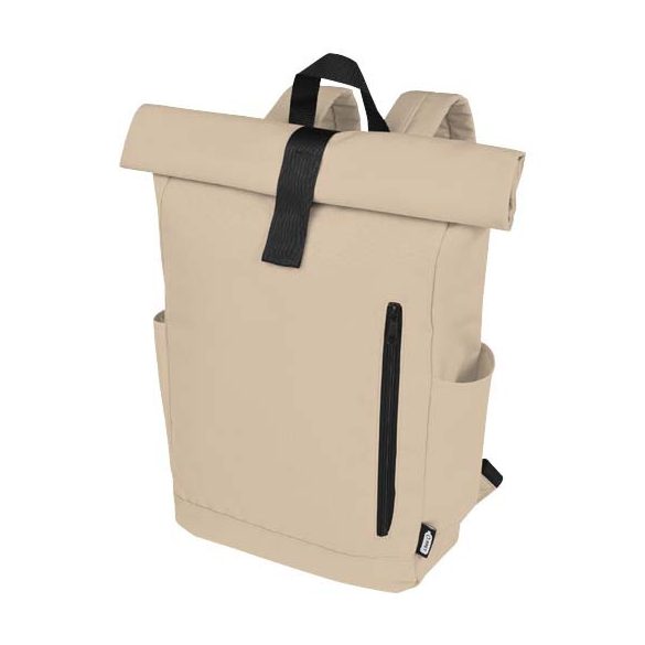 Byron 15.6" GRS RPET roll-top backpack 18L