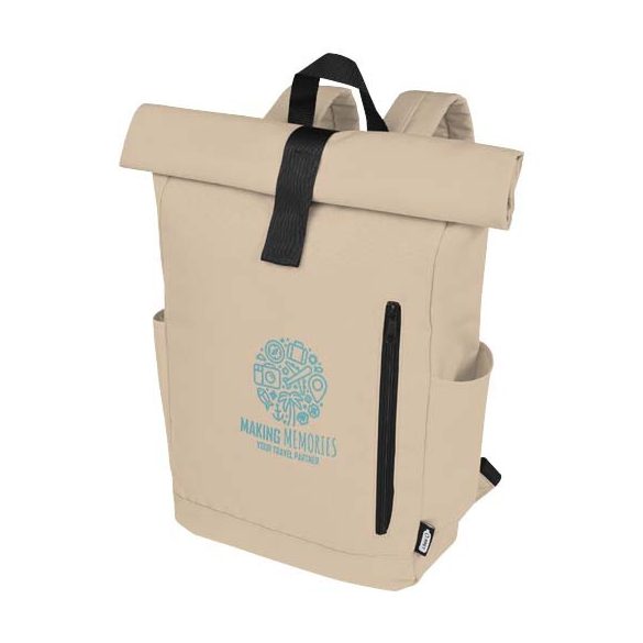 Byron 15.6" GRS RPET roll-top backpack 18L