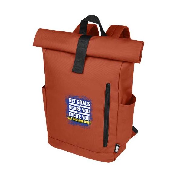 Byron 15.6" GRS RPET roll-top backpack 18L