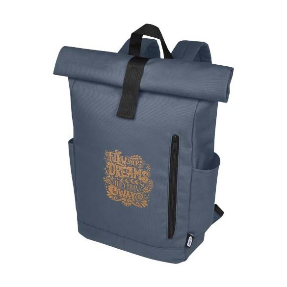 Byron 15.6" GRS RPET roll-top backpack 18L