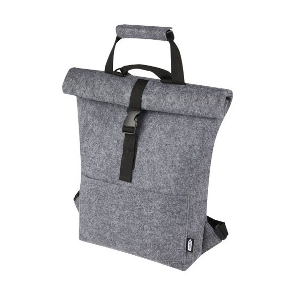 Felta GRS recycled felt roll-top bike bag 13L