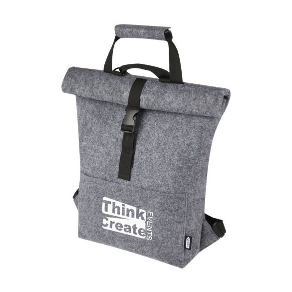 Felta GRS recycled felt roll-top bike bag 13L