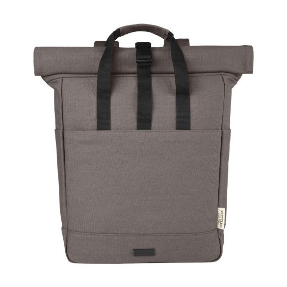 Joey 15” GRS recycled canvas rolltop laptop backpack 15L