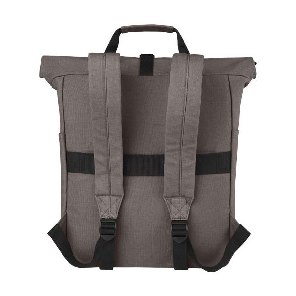 Joey 15” GRS recycled canvas rolltop laptop backpack 15L