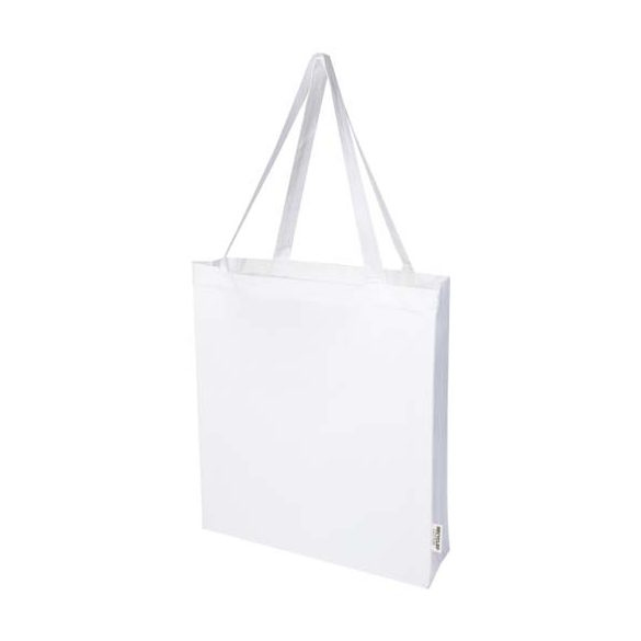 Madras 140 g/m² GRS recycled cotton gusset tote bag