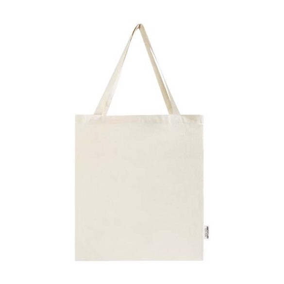 Madras 140 g/m² GRS recycled cotton gusset tote bag