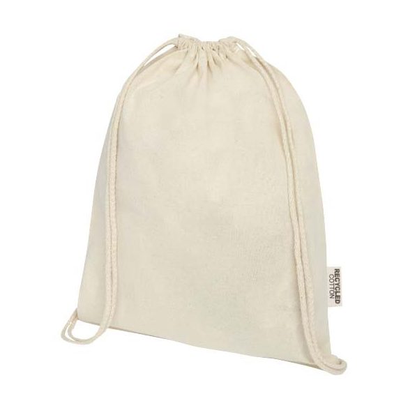 Oregon 140 g/m² GRS recycled cotton drawstring bag