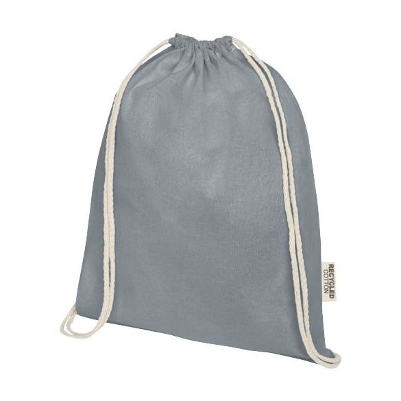 Oregon 140 g/m² GRS recycled cotton drawstring bag