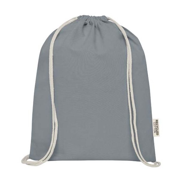 Oregon 140 g/m² GRS recycled cotton drawstring bag