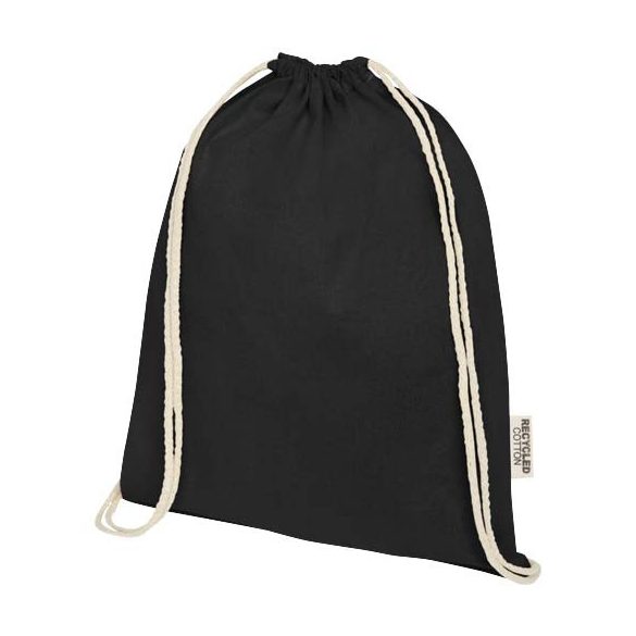 Oregon 140 g/m² GRS recycled cotton drawstring bag