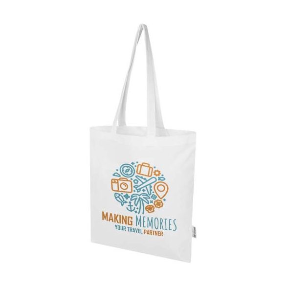 Madras Blend 140 g/m² GRS recycled cotton tote bag 7L