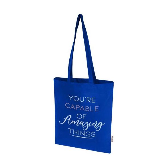 Madras Blend 140 g/m² GRS recycled cotton tote bag 7L