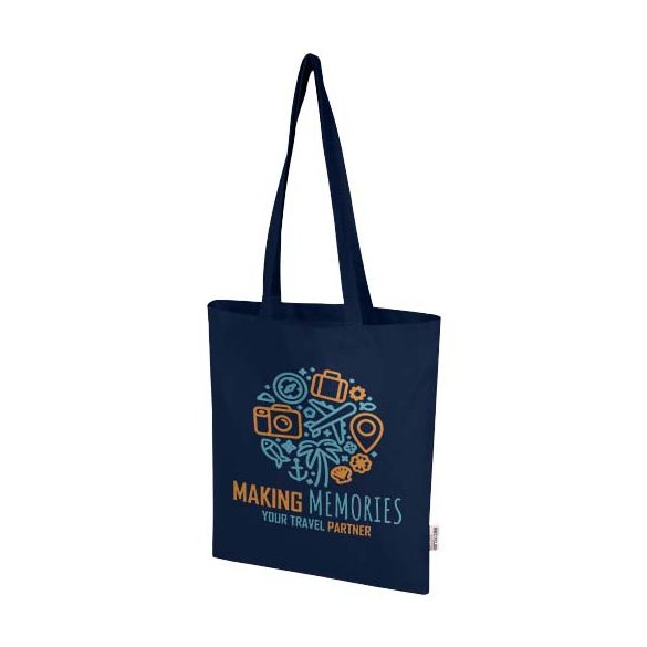 Madras Blend 140 g/m² GRS recycled cotton tote bag 7L